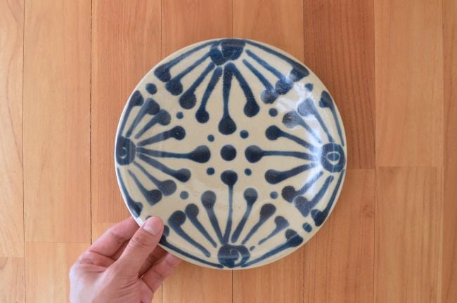 7寸皿 コバルト唐草/ノモ陶器製作所 | ゆいまーる沖縄 ＜Online＞