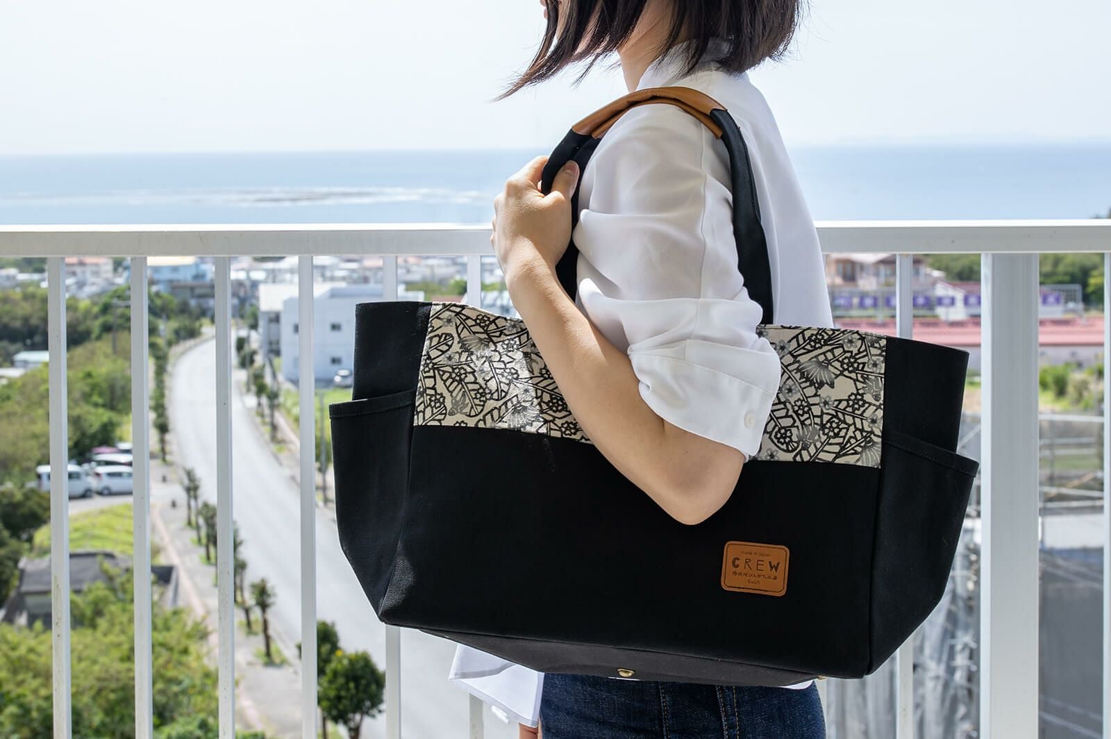 CREW よこトート（大） 紅型工房ちゅらり | ゆいまーる沖縄 ＜Online＞