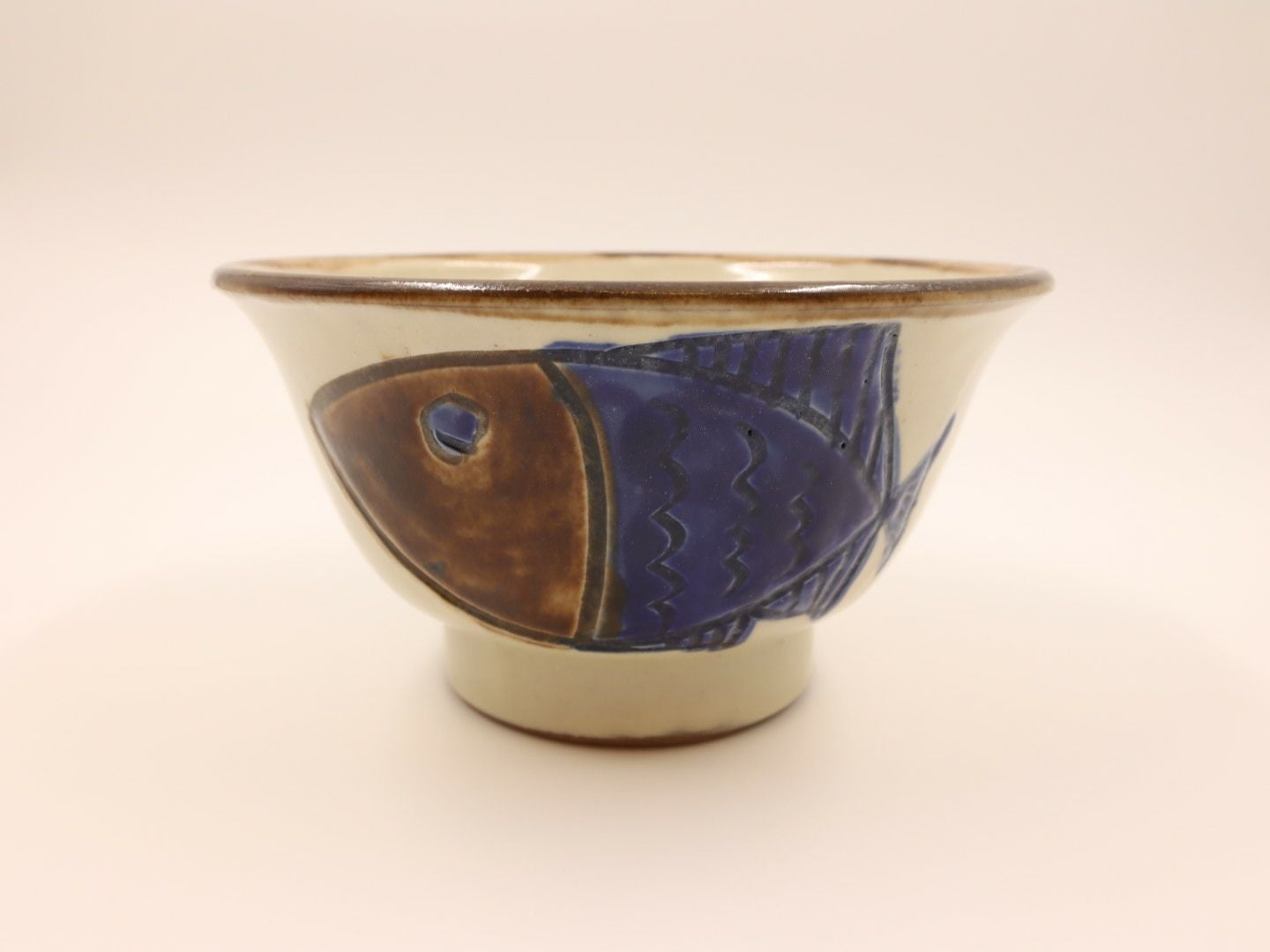 そばマカイ コバルト魚紋 ／ ノモ陶器製作所 | ゆいまーる沖縄 ＜Online＞